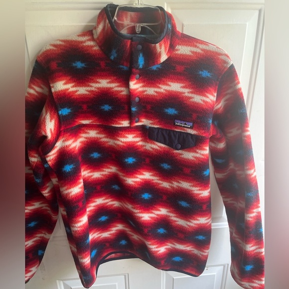 Patagonia Synchilla Womens Wild Desert Aztec Snap T Fleece Pullover Medium - Picture 3 of 9